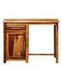 Abbey Sheesham Wood Writing Table in Scratch Resistant Rustic teak Finish With Storage