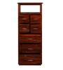 Abbey Sheesham Wood Tall Chest Of Drawers In Honey Oak Finish