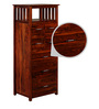 Abbey Sheesham Wood Tall Chest Of Drawers In Honey Oak Finish