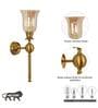 Abbie Metal & Glass Wall Light (Amber)