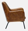Abbot Leather Arm Chair In Tan Colour
