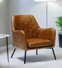 Abbot Leather Arm Chair In Tan Colour