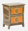 Aaleahya Solid Wood Bedside Table In Multicolour