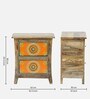 Aaleahya Solid Wood Bedside Table In Multicolour