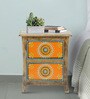 Aaleahya Solid Wood Bedside Table In Multicolour