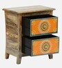Aaleahya Solid Wood Bedside Table In Multicolour