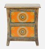 Aaleahya Solid Wood Bedside Table In Multicolour