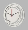 Abelard Engineered Wood White Wall Clock