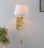 Aberdeenshire Brass Gold Glass Wall Light