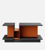 Aberto Coffee Table In Tobasco Red & Slate Grey Colour