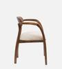 Abetos Solid Wood Arm Chairs in Teak Colour (Set Of 2)