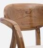 Abetos Solid Wood Arm Chairs in Teak Colour (Set Of 2)