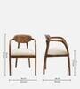 Abetos Solid Wood Arm Chairs in Teak Colour (Set Of 2)