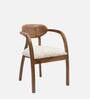 Abetos Solid Wood Arm Chairs in Teak Colour (Set Of 2)
