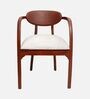 Abetos Teak Wood Arm Chairs In Brown  Finish