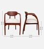 Abetos Teak Wood Arm Chairs In Brown  Finish