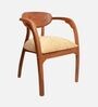 Abetos Teak Wood Arm Chairs In Teak Beige Finish