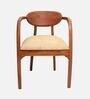 Abetos Teak Wood Arm Chairs In Teak Beige Finish
