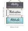 Ability Motivation Attitude Wooden Wall Hanging for Home Office