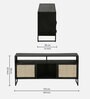 Abner Metal TV Console In Black Finish For TVs Up To 43"