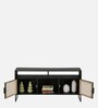 Abner Metal TV Console In Black Finish For TVs Up To 43"