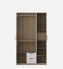 Abran 3 Door Wardrobe With Mirror & Locker In High Gloss White Finish