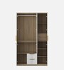Abran 3 Door Wardrobe With Mirror & Locker In High Gloss White Finish