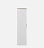 Abran 3 Door Wardrobe With Mirror & Locker In High Gloss White Finish