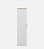 Abran 3 Door Wardrobe With Mirror & Locker In High Gloss White Finish