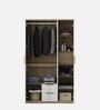 Abran 3 Door Wardrobe With Mirror & Locker In High Gloss White Finish
