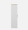 Abran 4 Door Wardrobe With Mirror & Locker In High Gloss White Finish