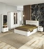 Abran Bedside Table In High Gloss White Finish