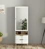 Abran Dresser With Hidden Mirror Storage In High Gloss White Finish