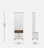 Abran Dresser With Hidden Mirror Storage In High Gloss White Finish