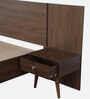 Abran King Size Bed In Brown Colour With Bedside Tables