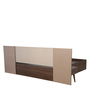 Abran King Size Bed with Storage & Bedside Tables in Brown Colour