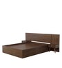 Abran King Size Bed with Storage & Bedside Tables in Brown Colour