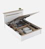 Abran Queen Size Bed With Full Hydraulic Storage In High Gloss White Finish
