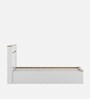 Abran Queen Size Bed With Full Hydraulic Storage In High Gloss White Finish