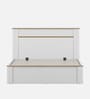 Abran Queen Size Bed With Full Hydraulic Storage In High Gloss White Finish