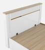 Abran Queen Size Bed With Full Hydraulic Storage In High Gloss White Finish