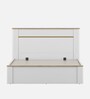 Abran Queen Size Bed With Full Hydraulic Storage In High Gloss White Finish