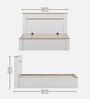Abran Queen Size Bed With Full Hydraulic Storage In High Gloss White Finish