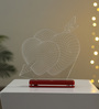 ABS Plastic Heart On Heart With Arrow Table LED Lights