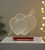 ABS Plastic Heart On Heart With Arrow Table LED Lights
