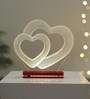 ABS Plastic Hearts Big N Small Table LED Lights