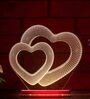 ABS Plastic Hearts Big N Small Table LED Lights