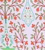 Orange Floral 220 TC Cotton King Sized Bed Sheets with 2 Pillow Covers