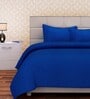 Blue Striped 220 TC Cotton King Sized Bed Sheets with 2 Pillow Covers