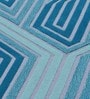 Blue Wool Abstract 3 x 5 Feet Hand Tufted Carpet